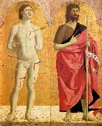 Piero della Francesca Sts Sebastian and John the Baptist Sweden oil painting artist